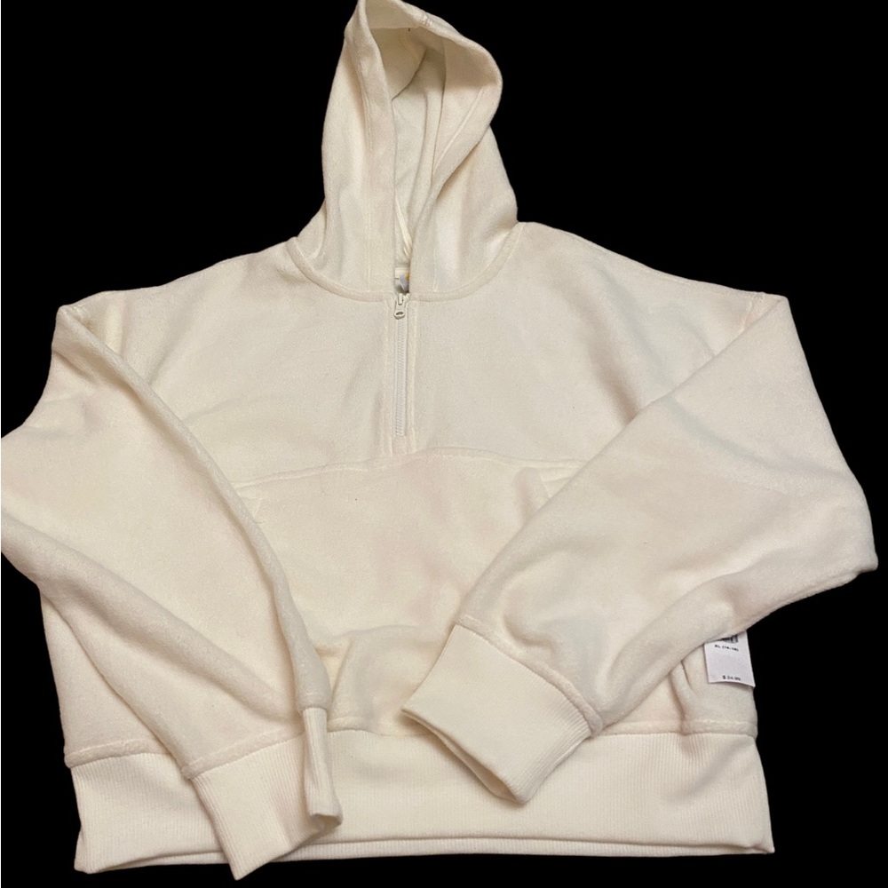 NWT Old Navy Girls Fleece Quarter zip hoodie size XL 14/16